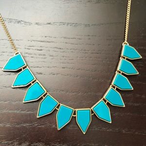 Forever 21 Teal Spike Statement Necklace